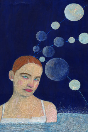 Blue Moon, Collage, Adrienne Geoghegan