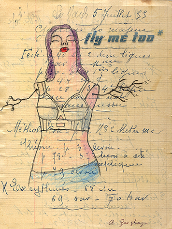 Fly Me Too, collage by Adrienne Geoghegan
